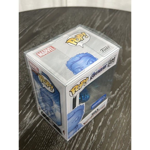 Funko Pop! Hulk (Blue Chrome) 499 Avengers Endgame Walmart Exclusive, w/ Cover - Picture 7 of 7